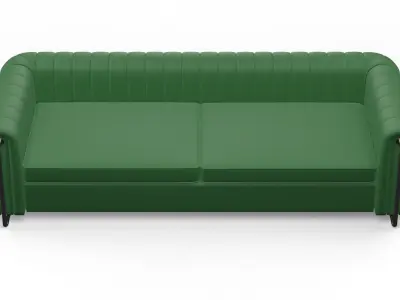 Green fabric Sofa  3D model