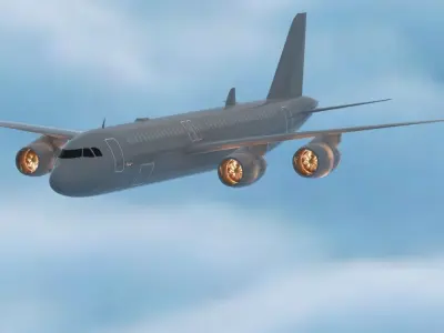 Flight Airbus  3D model