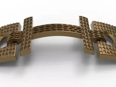 Textured Horse Bit-Style Shoe Ornament 3D print model
