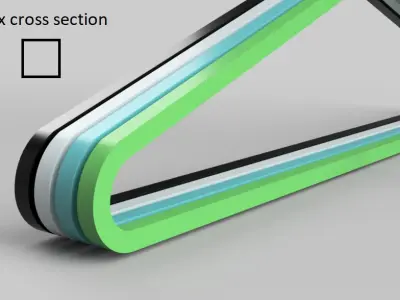 Plastic hangers 3 models 3D model