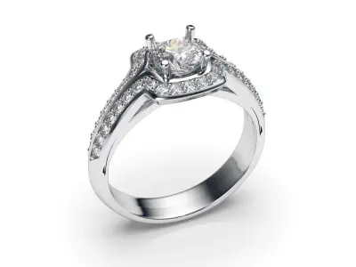 solitaire with ring sizes  8 part S63 3D print model