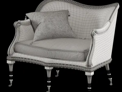 RONALD PHILLIPS Brocket armchair 3D model