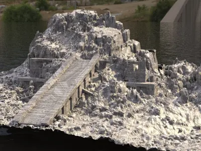 Ziggurat ancient structure 6 3D model