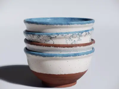 Ceramic bowls 3D model