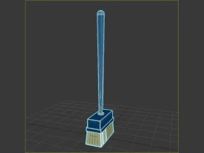 Carton Broom 3D model
