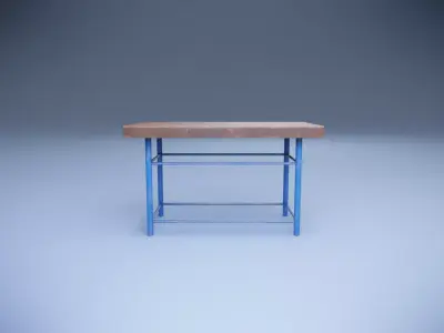 Table for work Low-poly 3D model