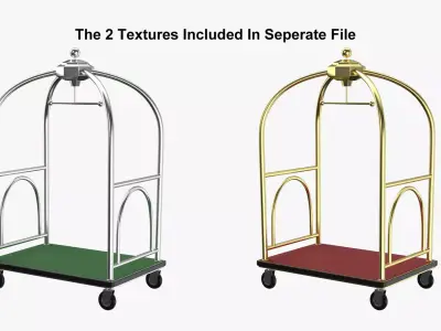 Hotel Cart 02 3D model purchase