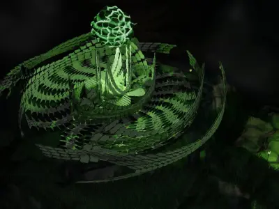 Sci-fi Villain Base 3D model