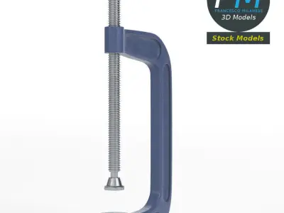 Clamp with screw 3D model