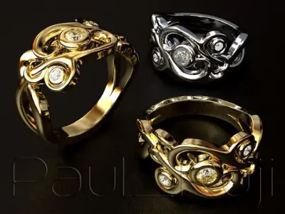 Weave Diamond Ring  3D print model