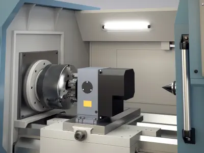 CNC Lathe SMTCL KE80 2000 3D model