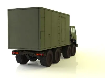 Ural-5323 S-400 Command Center PBU 55K6E Low-poly 3D model purchase