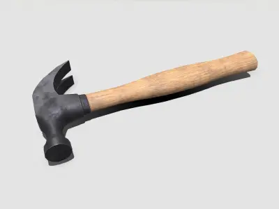Claw Hammer Low-poly PBR Free low-poly 3D model