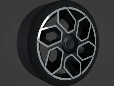 Concept car Rim Low-poly 3D model