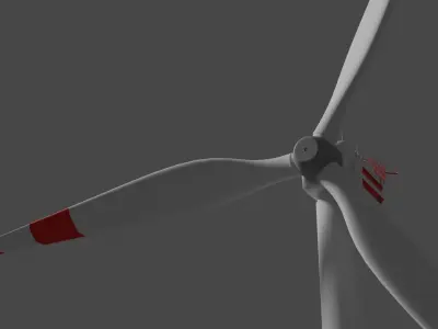 Windmill offshore turbine model C-Power 3D model