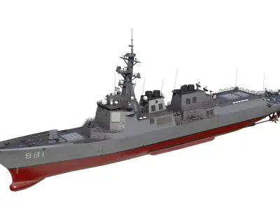 Korean Navy Sejong the Great-class destroyer KDX-III 3D model