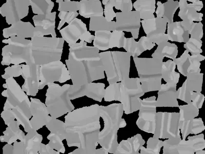 Brown Pistol 3D model get