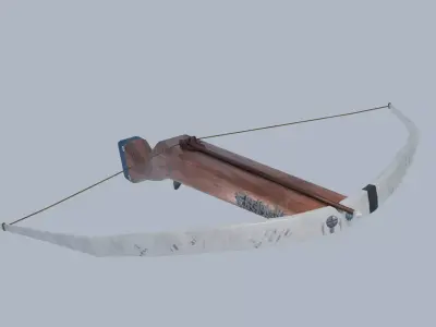 Crossbow1 Bow1 Military  Low-poly 3D model