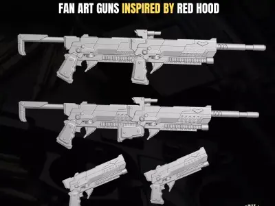 Red Hood Fan Art Accesories for Action figures 3D print model purchase
