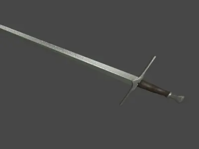 Medieval Long Sword Free low-poly 3D model