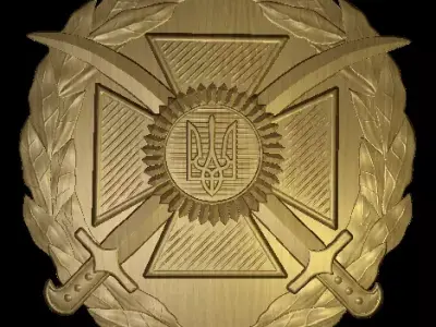General military insignia of the armed forces of Ukraine 3D print model