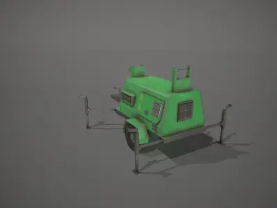 Green Generator Low-poly 3D model