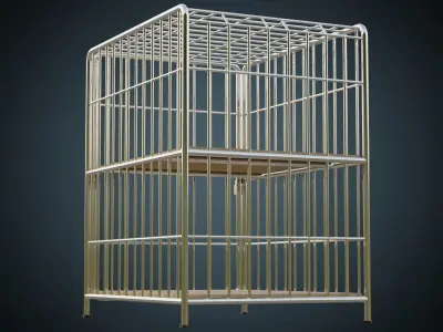 Cage 2 Basic Low-poly 3D model