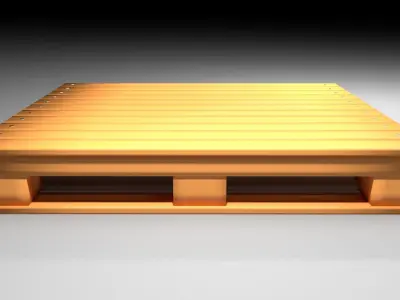 Pallet - Four Way Block 3D model