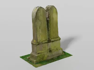 Scanned historical headstone model 3D model