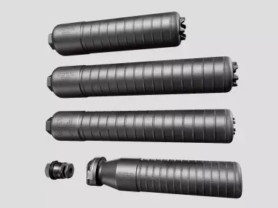 Sig Sauer SRD762 Suppressors Low-poly 3D model