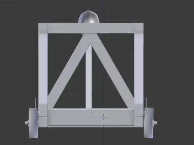 Game ready medieval catapult  Free low-poly 3D model