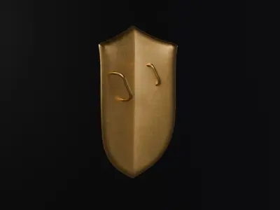 medieval shield Low-poly 3D model 19