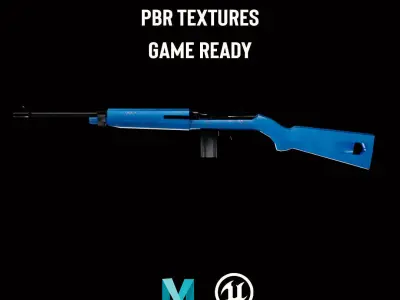 Carbine M1 Low poly Game ready Low-poly 3D model