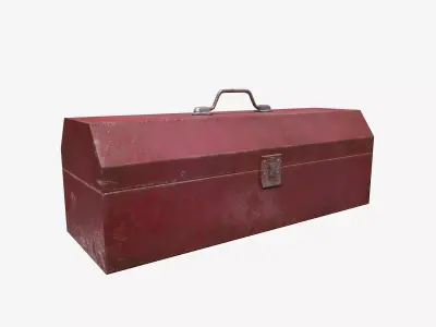 Old Toolbox 3D model Low-poly 3D model