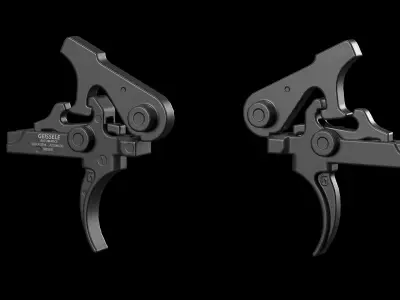 Geissele SSA SSF Triggers Low-poly 3D model
