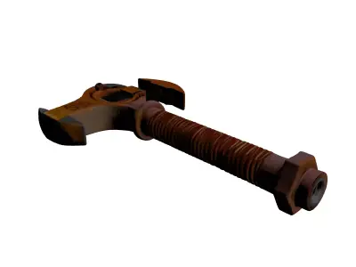 SciFi Industrial Adjustable Wrench 3D model
