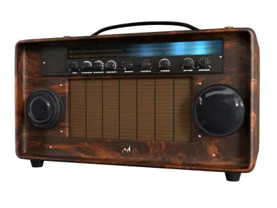 Old Radio 2023 Low-poly 3D model