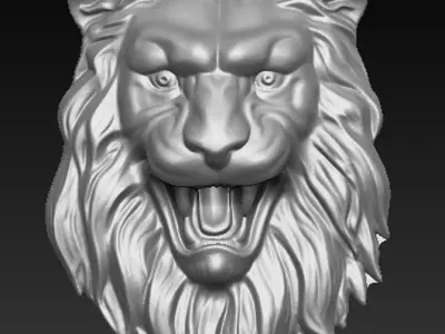 Lion Relief   3D model 3D print model