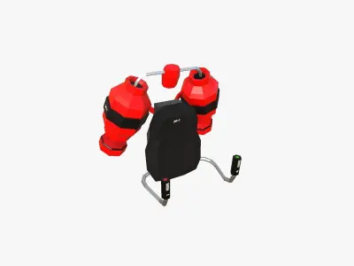 Jetpack Low Poly F02 - SciFi Character Design Low-poly 3D model