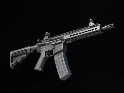 AR-15 ar - rifle Low-poly 3D model purchase