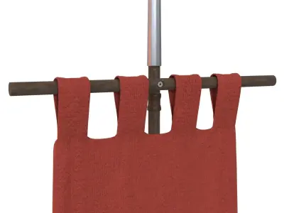 medieval flag Low-poly 3D model