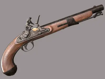 flintlock pistol 3D model