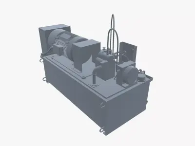 Motor and pump system 3D model