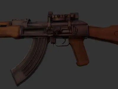 AK-74 rifle Low-poly 3D model purchase