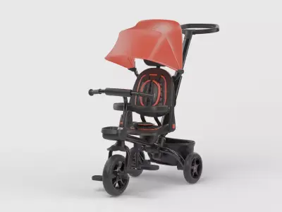 Baby stroller 3D model 3D model 23