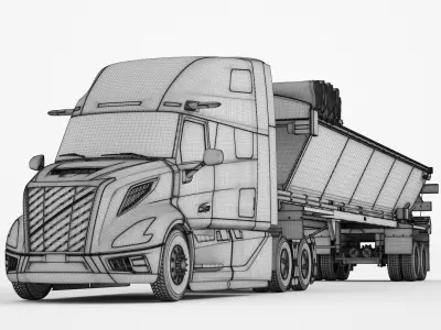  Semi Truck Generic Live Bottom Trailer 02 