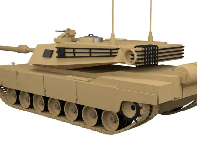 M1A2 Abrams Best Detailed Tank 3D model