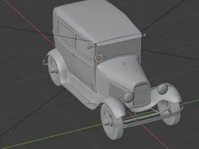 Retro car Free 3D model