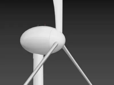 Dynamic  Wind Turbine - Animated Low-poly 3D model