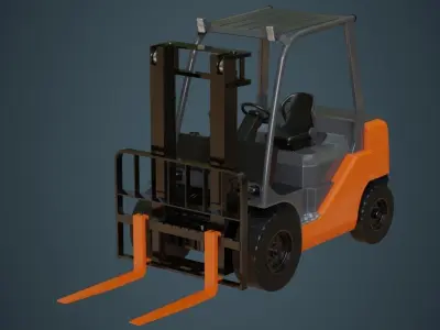 Forklift 1A Low-poly 3D model